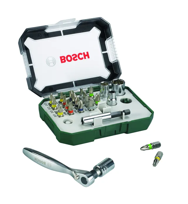 bosch-26-teiliges-schrauberbit-und-ratschen-set-extra-harte-qualit-t-1-4-sechska image 1