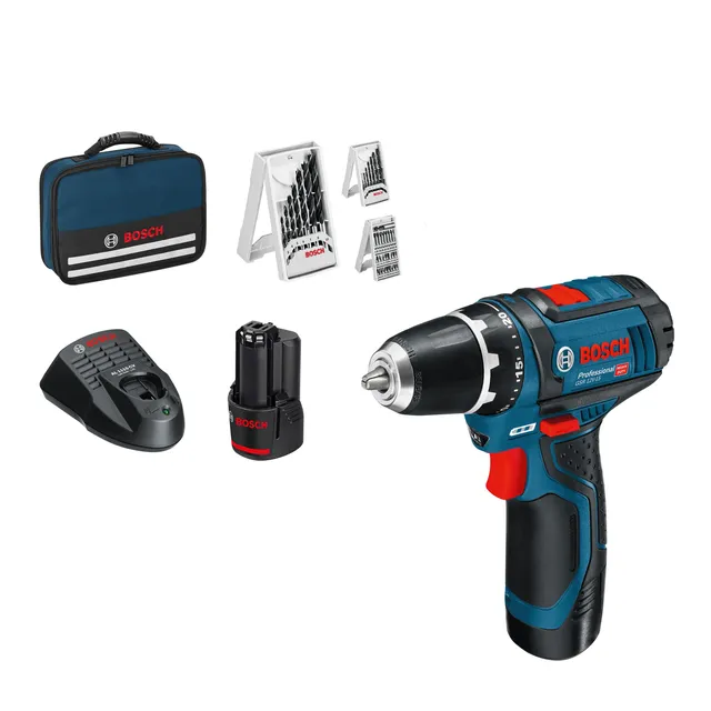 bosch-professional-gsr-12v-15-akku-bohrschrauber-12v-system-30-nm-inkl-2x-2-0-ah image 1