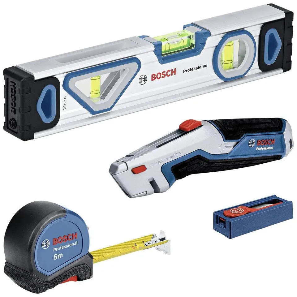 bosch-professional-handwerkzeug-set-13-teilig-25-cm-wasserwaage-5-m-ma-band-univ image 1
