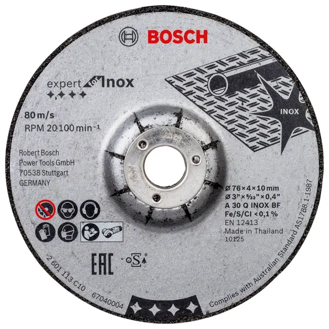 bosch-2x-schruppscheibe-expert-for-inox-76-x-4-x-10-mm-trenn-schleifscheibe-f-r- image 1