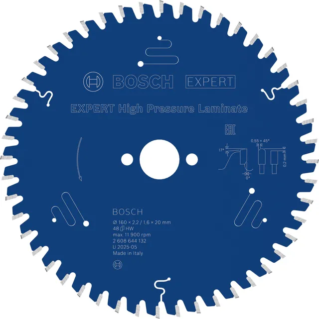 bosch-expert-high-pressure-laminate-kreiss-geblatt-160-x-20-mm-z48-microteq-extr image 1