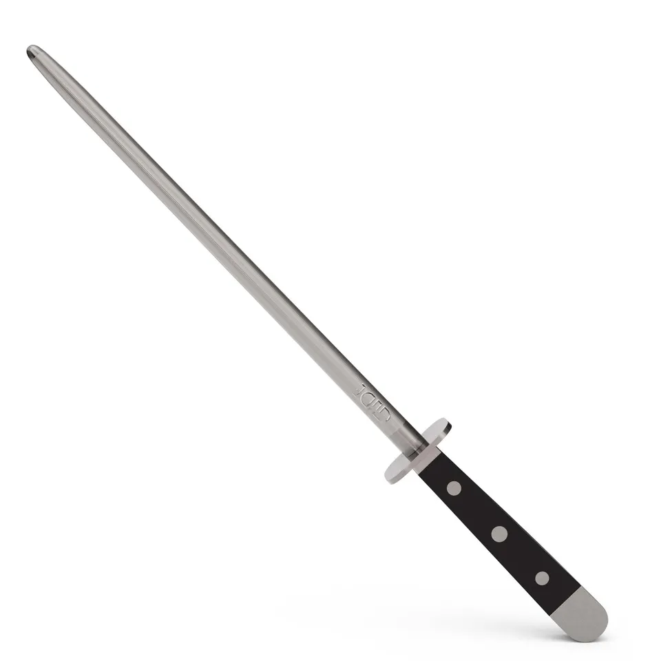 g-de-alpha-wetzstahl-26-cm-geschmiedet-doppelkropf-hostaform-griff-schwarz-handm image 1
