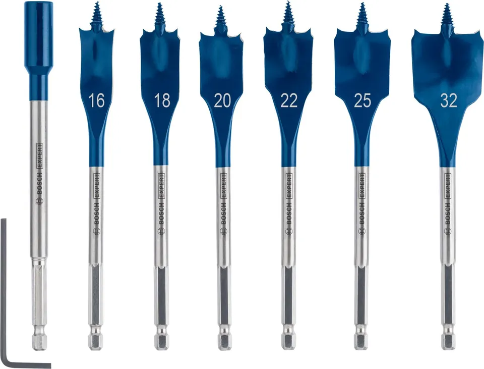 bosch-expert-self-cut-speed-flachfr-sbohrer-set-7-tlg-16-32-mm-holzfaserbohrer-m image 1