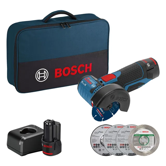 bosch-professional-akku-winkelschleifer-gws-12v-76-set-inkl-2x-2-0-ah-akku-5-tlg image 1