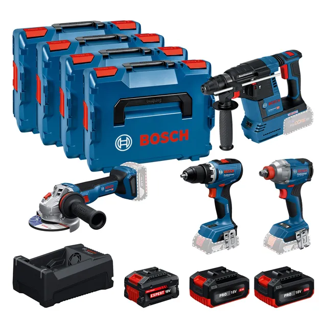 bosch-pro-18v-system-combo-kit-gsr-18v-65-akkuschrauber-gdx-18v-285-schlagschrau image 1