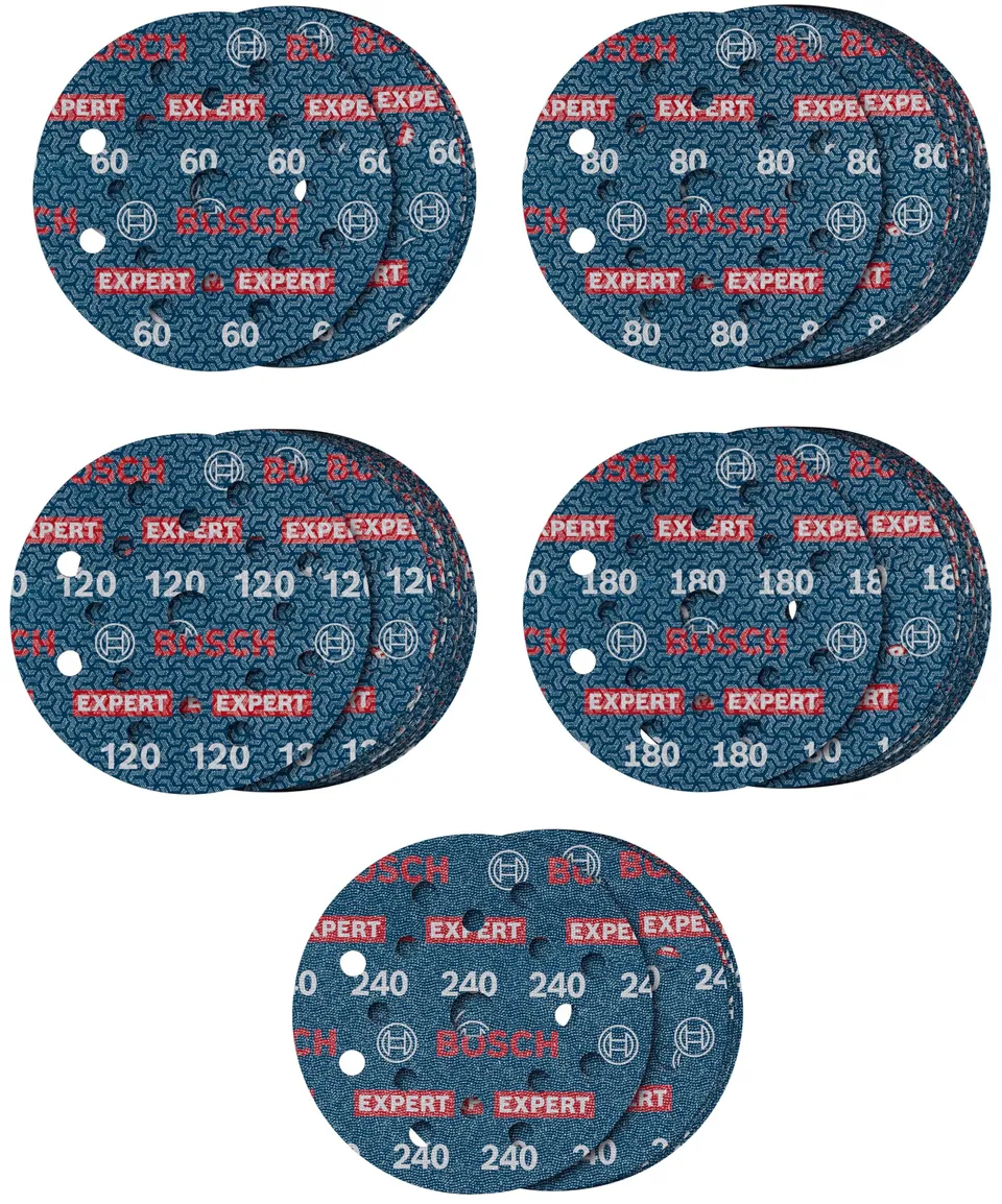 bosch-professional-expert-o780-folienschleifscheiben-set-55-teilig-125-mm-klett- image 1