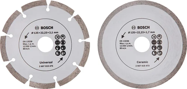 bosch-home-and-garden-2x-diamanttrennscheiben-promoline-125-mm-f-r-fliesen-und-b image 1