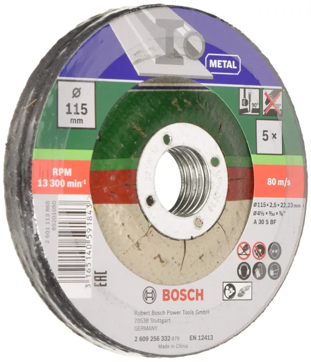 bosch-home-and-garden-diy-trennscheiben-metall-115-2-5-mm-gekr-pft-5er-set-gekr- image 1