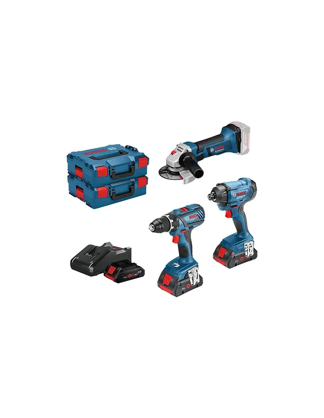 bosch-professional-18v-system-kombo-set-akku-bohrschrauber-gsr-18v-28-drehschlag image 1