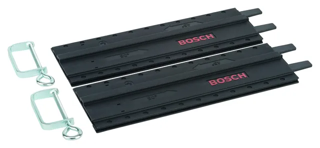 bosch-diy-2x-f-hrungsschiene-aus-kunststoff-mit-schraubzwingen-2x-350-mm-steckba image 1