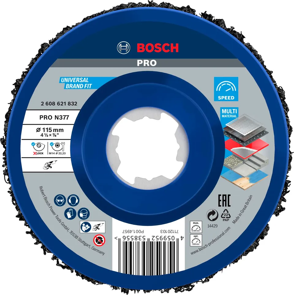bosch-accessories-x-lock-reinigungsscheibe-n377-115-mm-f-r-metall-und-edelstahl- image 1