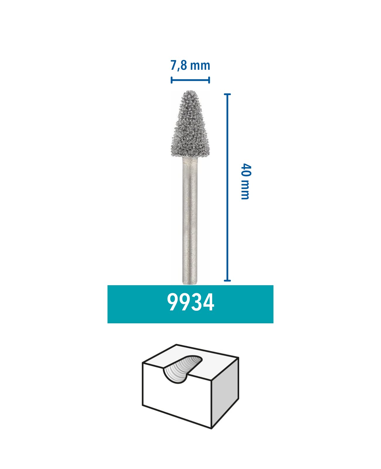 dremel-9934-gezahnter-wolfram-karbid-fr-ser-mit-kegelspitze-7-8-mm-zubeh-r-f-r-m image 2