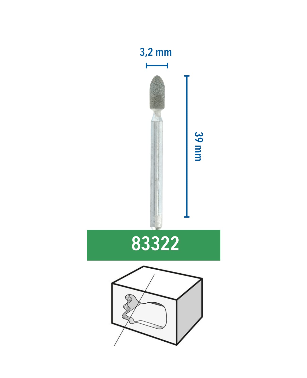 dremel-83322-siliziumkarbid-schleifstein-satz-3-schleifsteine-3-2-mm-zum-sch-rfe image 2