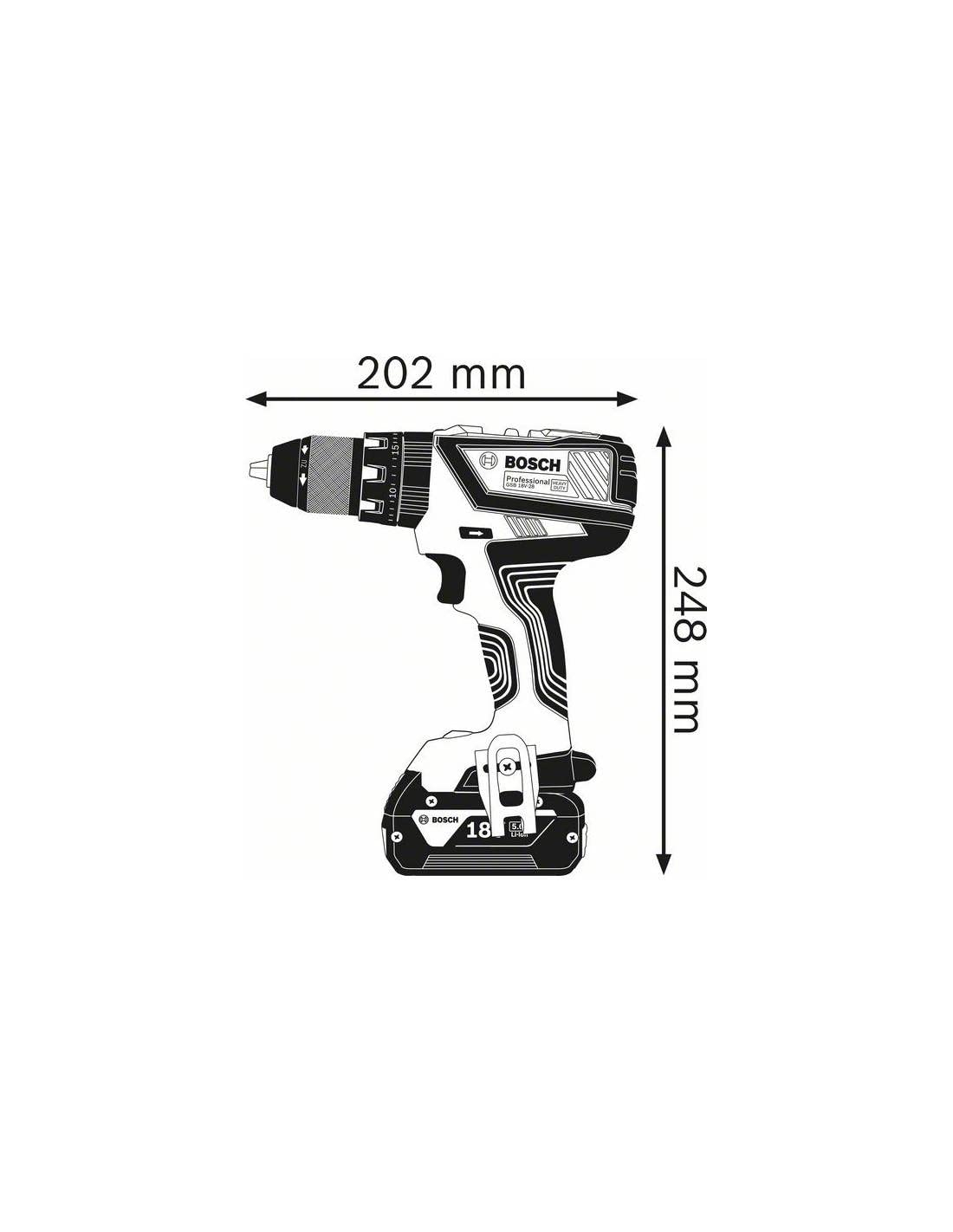 bosch-professional-18v-system-akku-schlagbohrschrauber-gsb-18v-28-inkl-2x-5-0-ah image 2