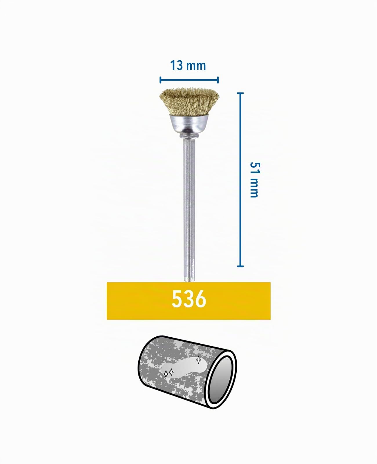 dremel-536-messingb-rsten-set-2-st-ck-13-mm-zum-funkenfreien-entrosten-entgraten image 3