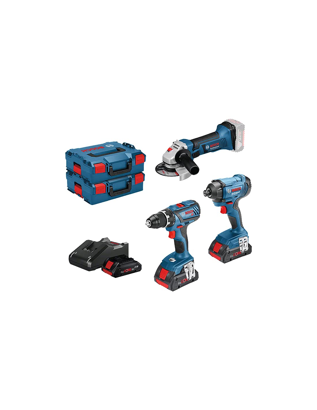 bosch-professional-18v-system-kombo-set-akku-bohrschrauber-gsr-18v-28-drehschlag image 1