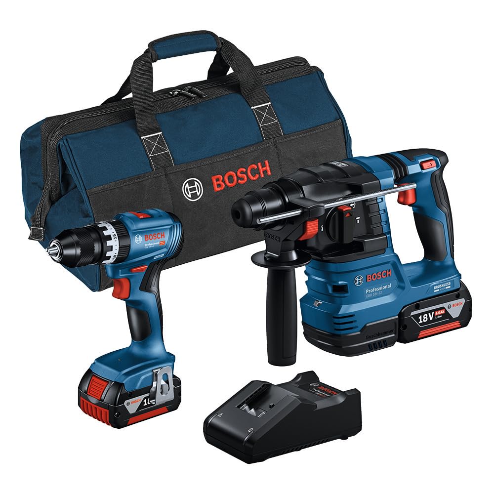 bosch-professional-18v-system-combo-kit-schlagbohrschrauber-gsb-18v-45-bohrhamme image 1