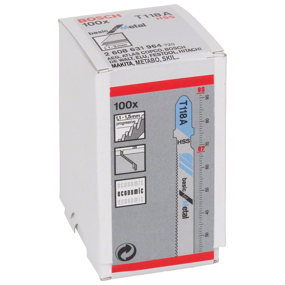 bosch-t-118-a-basic-for-metal-stichs-geblatt-100er-pack-f-r-stahlbleche-92-mm-hs image 1