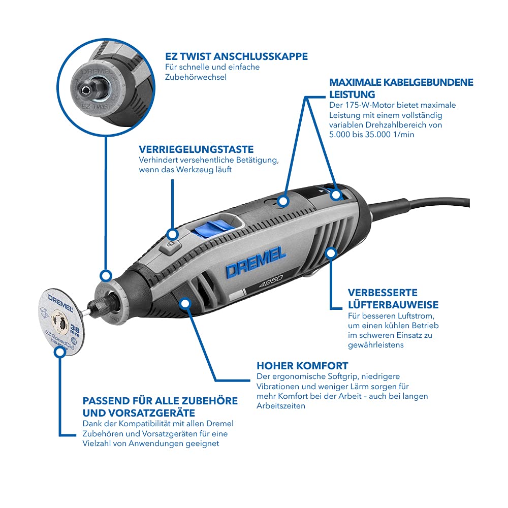 dremel-4250-rotationswerkzeug-set-175-w-motor-mit-konstantelektronik-5-000-35-00 image 2