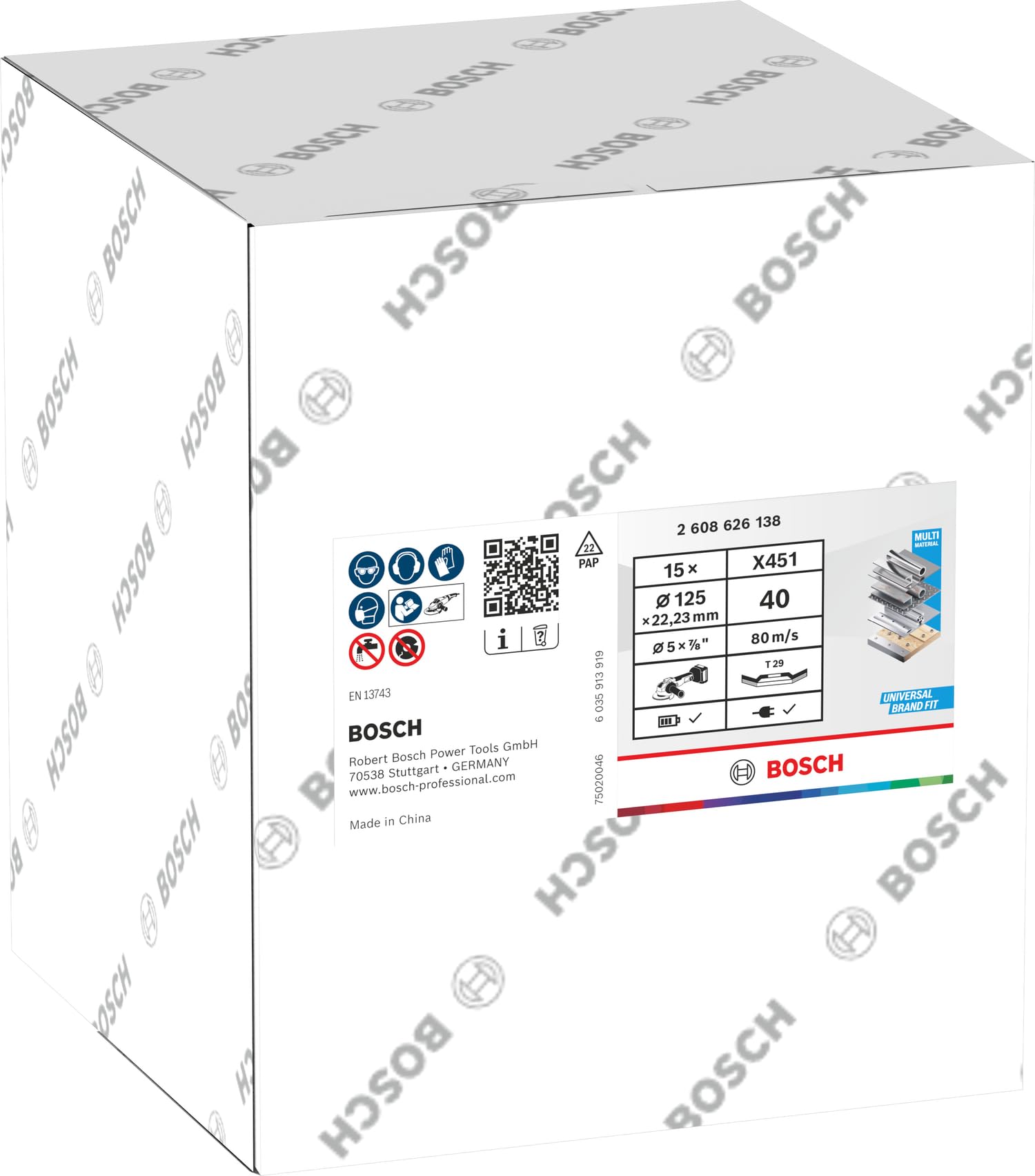 bosch-professional-x451-f-cherschleifscheiben-set-15-st-ck-k40-k60-125-x-22-23-m image 4