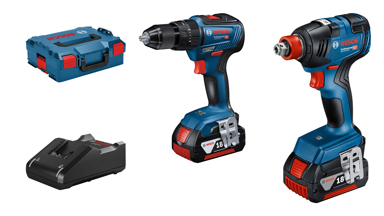 bosch-professional-18v-system-akkuschrauber-set-gdx-18v-200-gsb-18v-55-inkl-2-x- image 1
