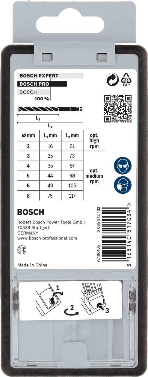 bosch-robust-line-hss-holzbohrersatz-7-teilig-sechskantschaft-2-8-mm-holzspiralb image 4