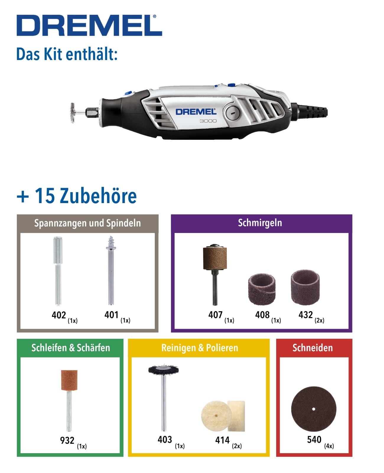 dremel-3000-multifunktionswerkzeug-130-w-15-teiliges-zubeh-r-set-drehzahl-10-000 image 2