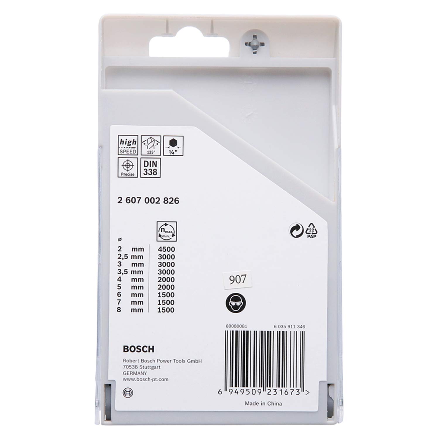 bosch-professional-9-teiliges-pointteq-sechskantbohrer-set-hss-2-8-mm-sechskants image 2