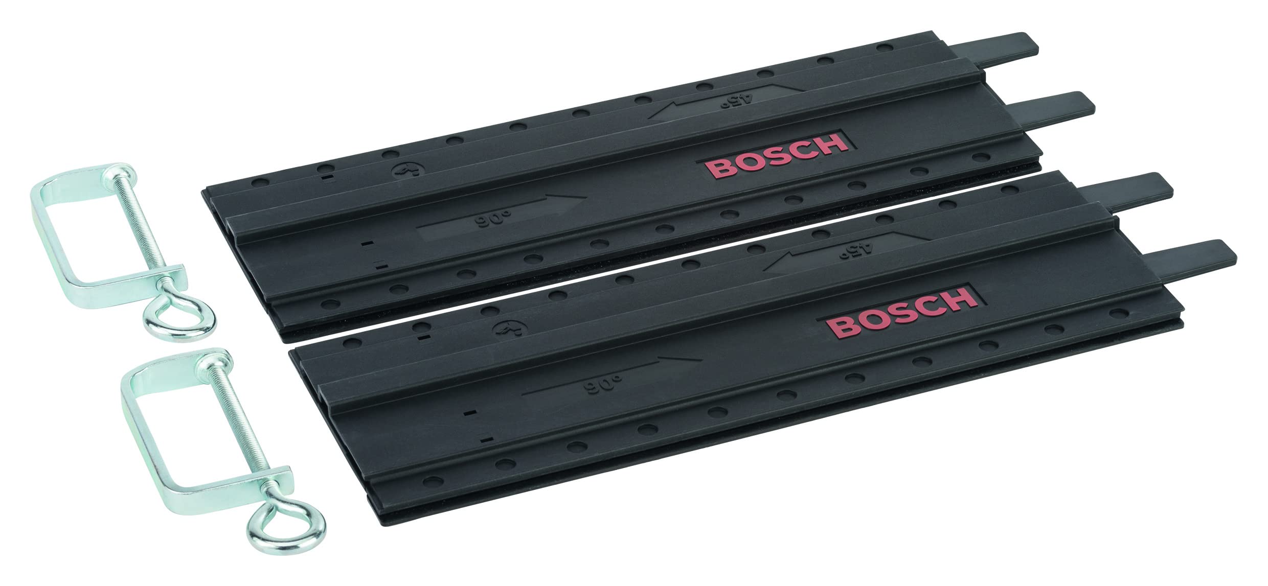bosch-diy-2x-f-hrungsschiene-aus-kunststoff-mit-schraubzwingen-2x-350-mm-steckba image 1