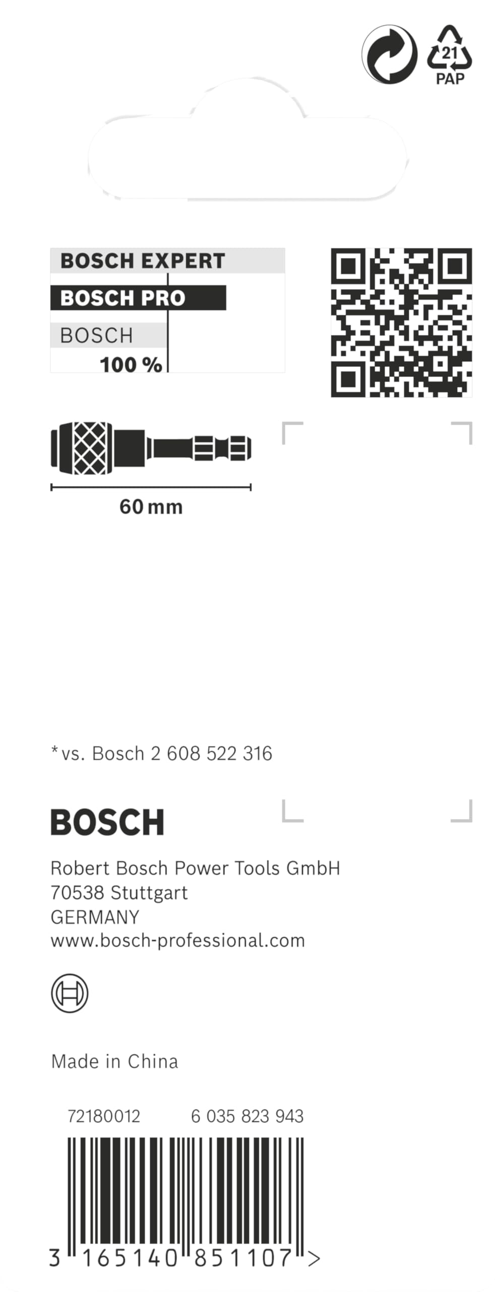 bosch-pro-bit-holder-impact-quick-change-60-mm-schlagfester-bithalter-1-4-mit-da image 4