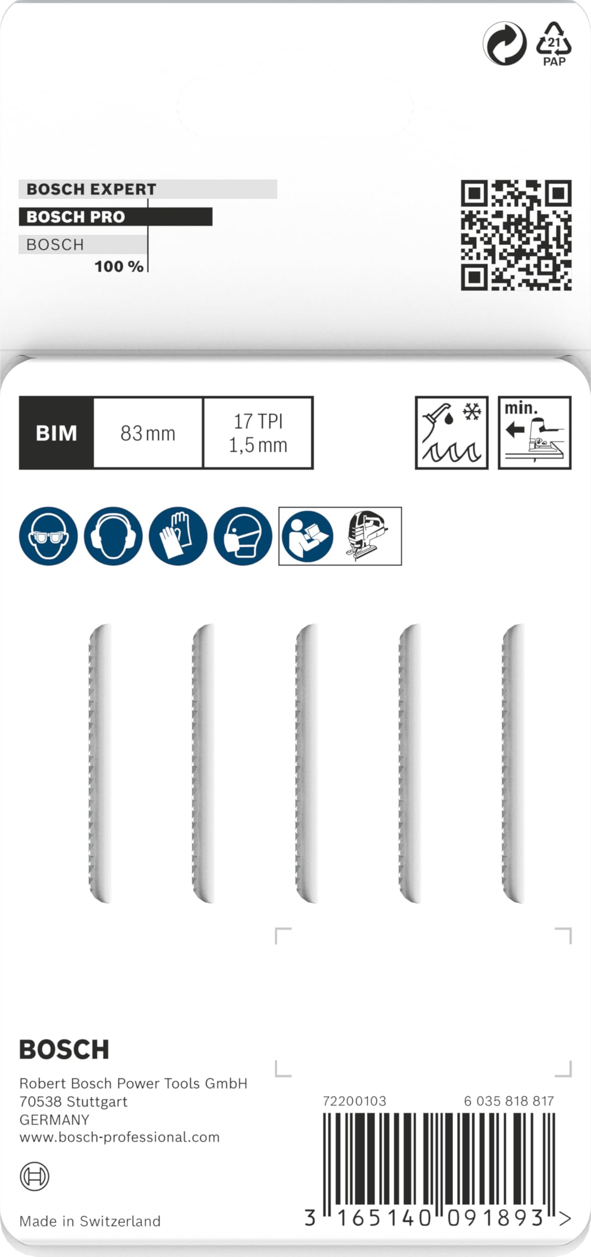 bosch-professional-5er-pack-stichs-geblatt-t-118-eof-flexible-for-metal-bimetall image 4