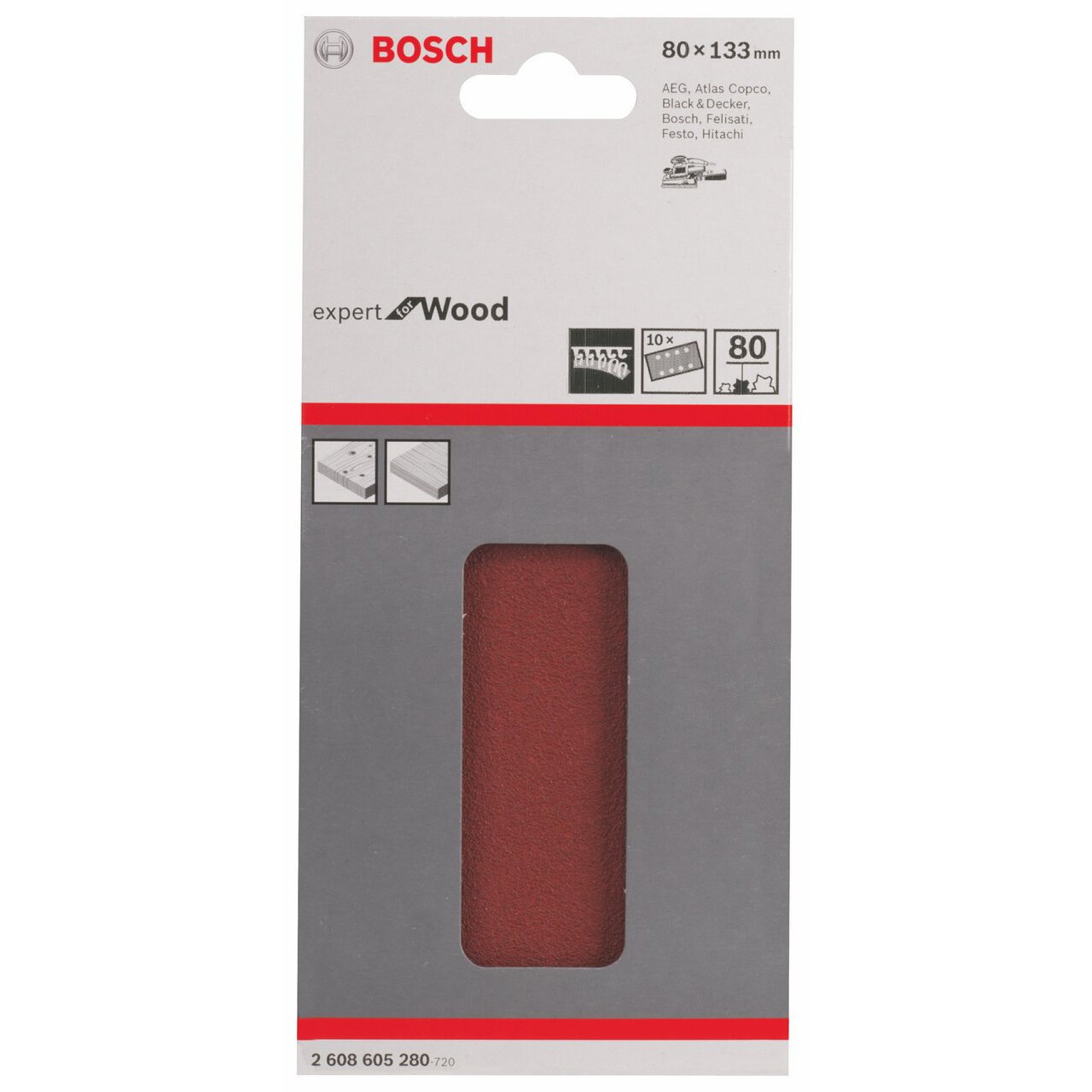 bosch-professional-expert-for-wood-and-paint-schleifblatt-c430-10-st-ck-80-x-133 image 2