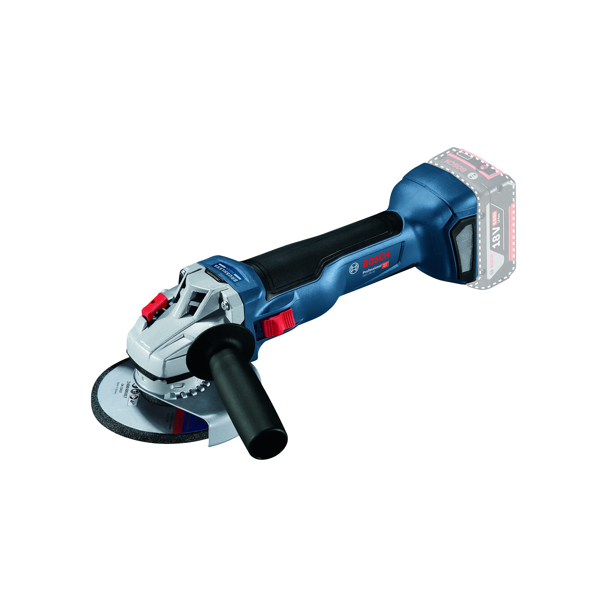 bosch-professional-gws-18v-10-akku-winkelschleifer-115-mm-mit-2x-4-0-ah-akku-gal image 1