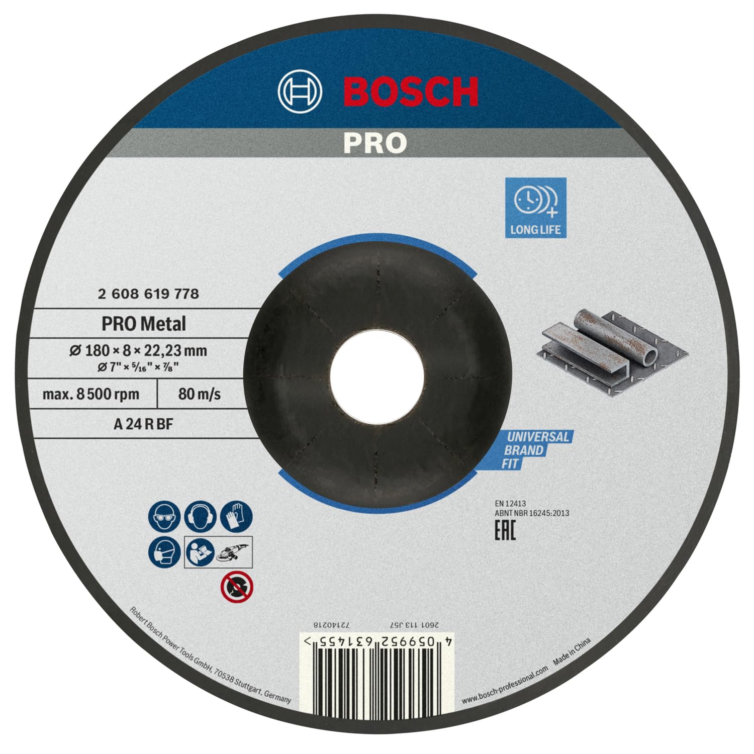 bosch-professional-standard-for-metal-schleifscheibe-gekr-pft-180-x-8-x-22-23-mm image 1