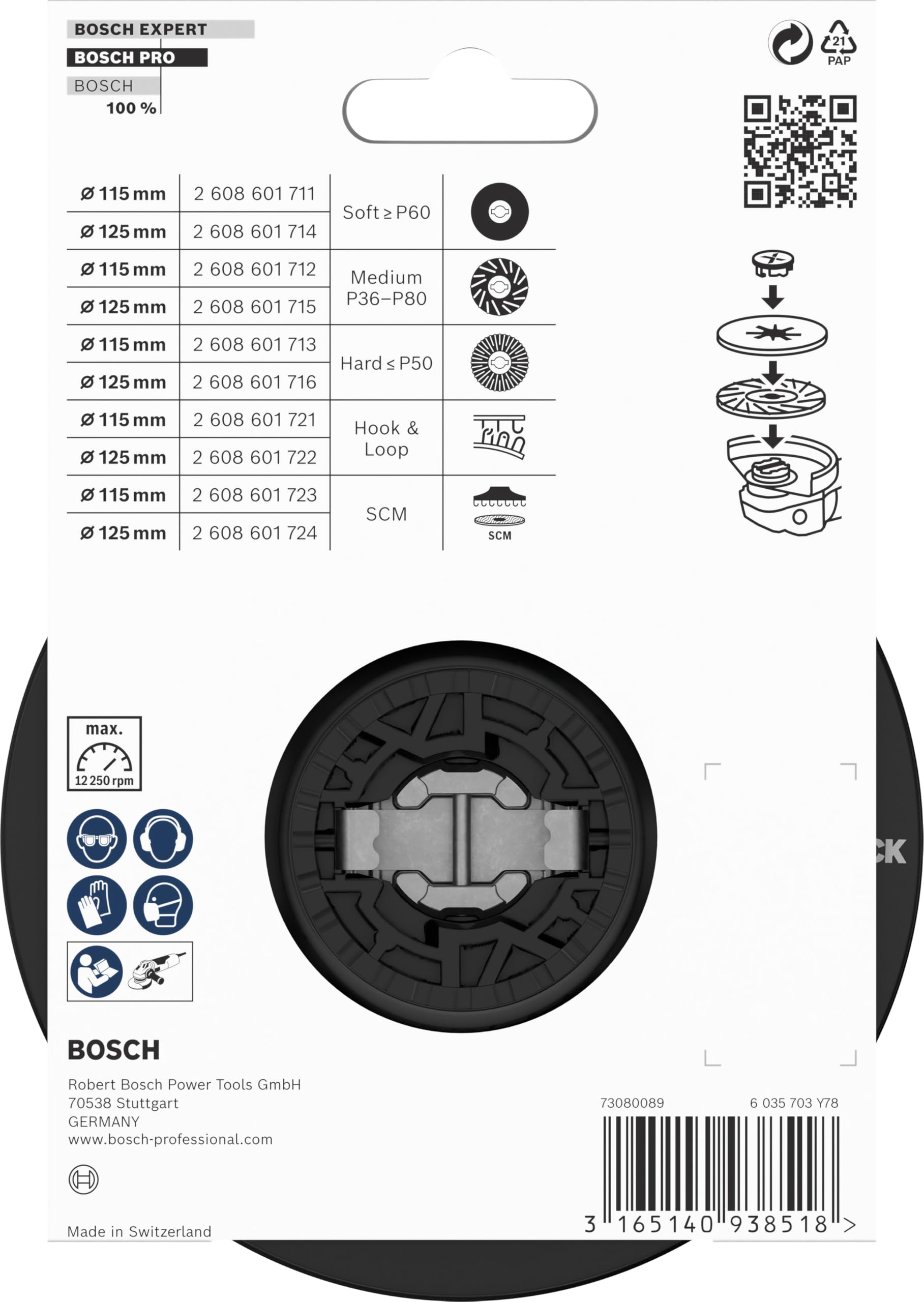 bosch-professional-backing-pad-x-lock-mittel-125-mm-f-r-kleine-winkelschleifer image 3