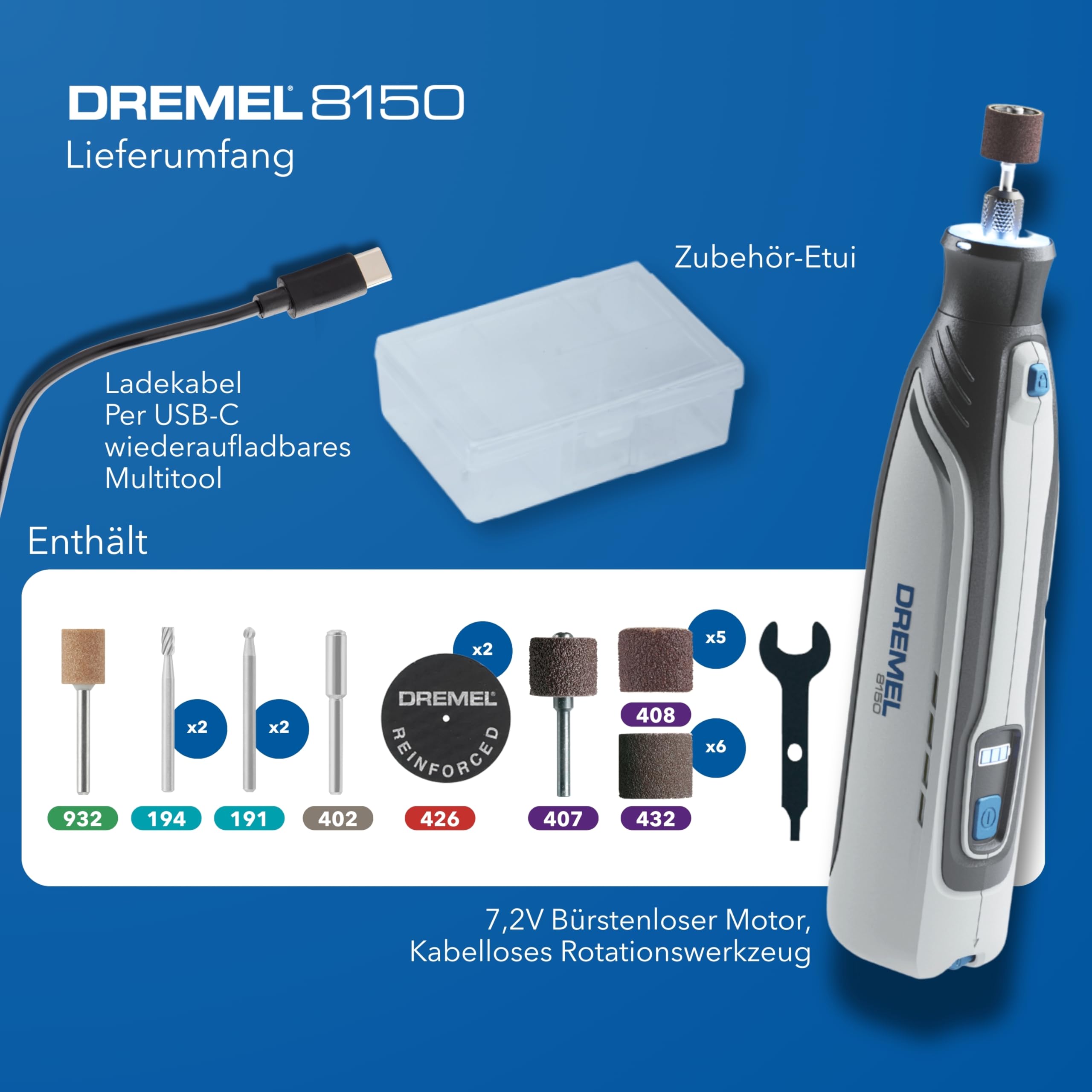 dremel-8150-b-rstenloses-akku-multitool-set-7-2-v-2-ah-usb-c-20-zubeh-rteile-5-0 image 7