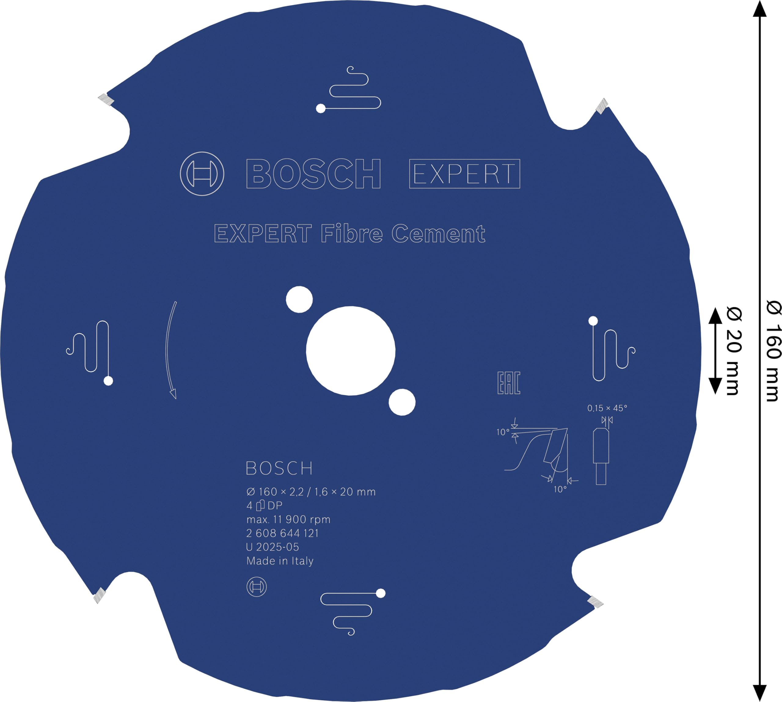 bosch-expert-fibre-cement-kreiss-geblatt-160-x-20-mm-z4-pcd-diamantz-hne-f-r-han image 3