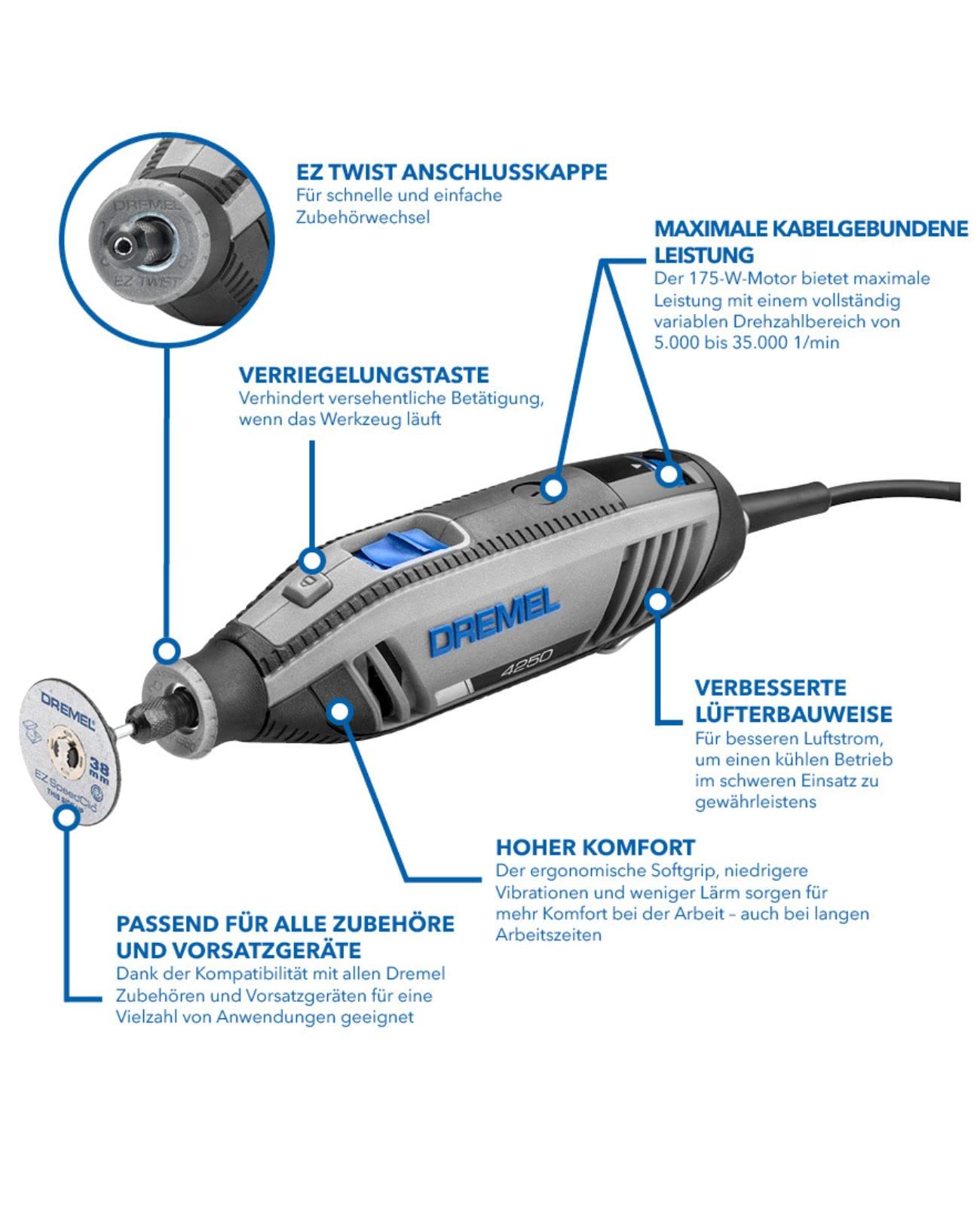 dremel-4250-rotationswerkzeug-set-175-w-mit-35-zubeh-rteilen-flex-shaft-225-und- image 2