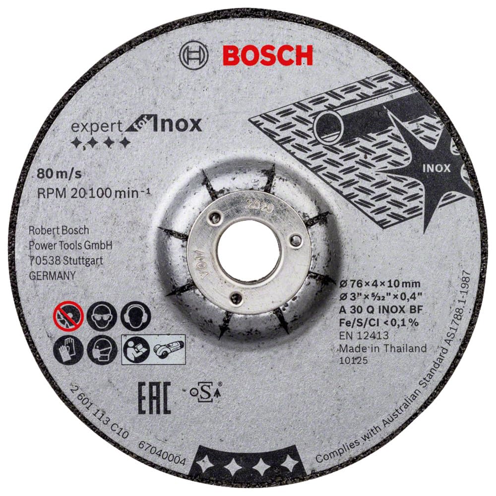 bosch-2x-schruppscheibe-expert-for-inox-76-x-4-x-10-mm-trenn-schleifscheibe-f-r- image 1