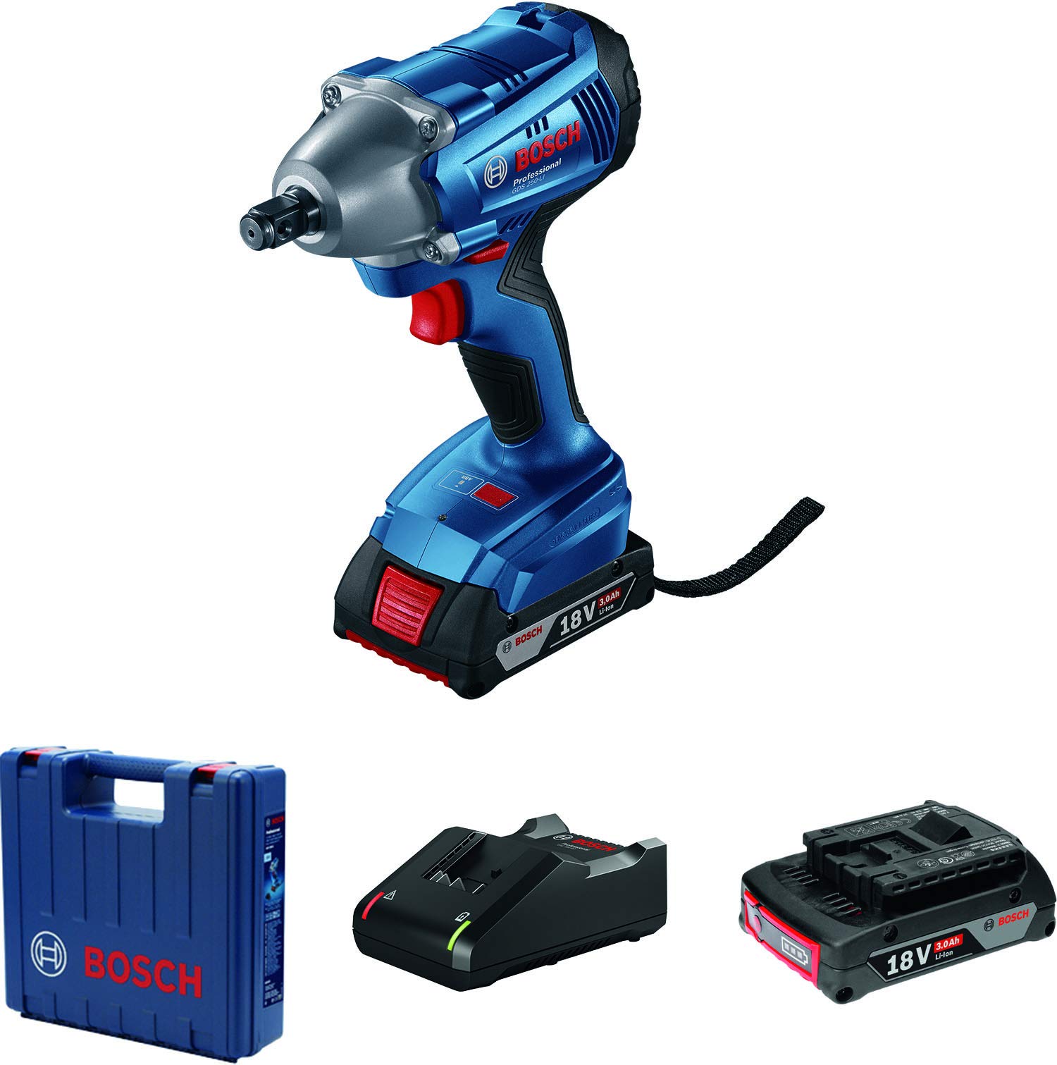 bosch-professional-gds-250-li-akku-drehschlagschrauber-18v-mit-2x-3-0-ah-akku-bl image 1