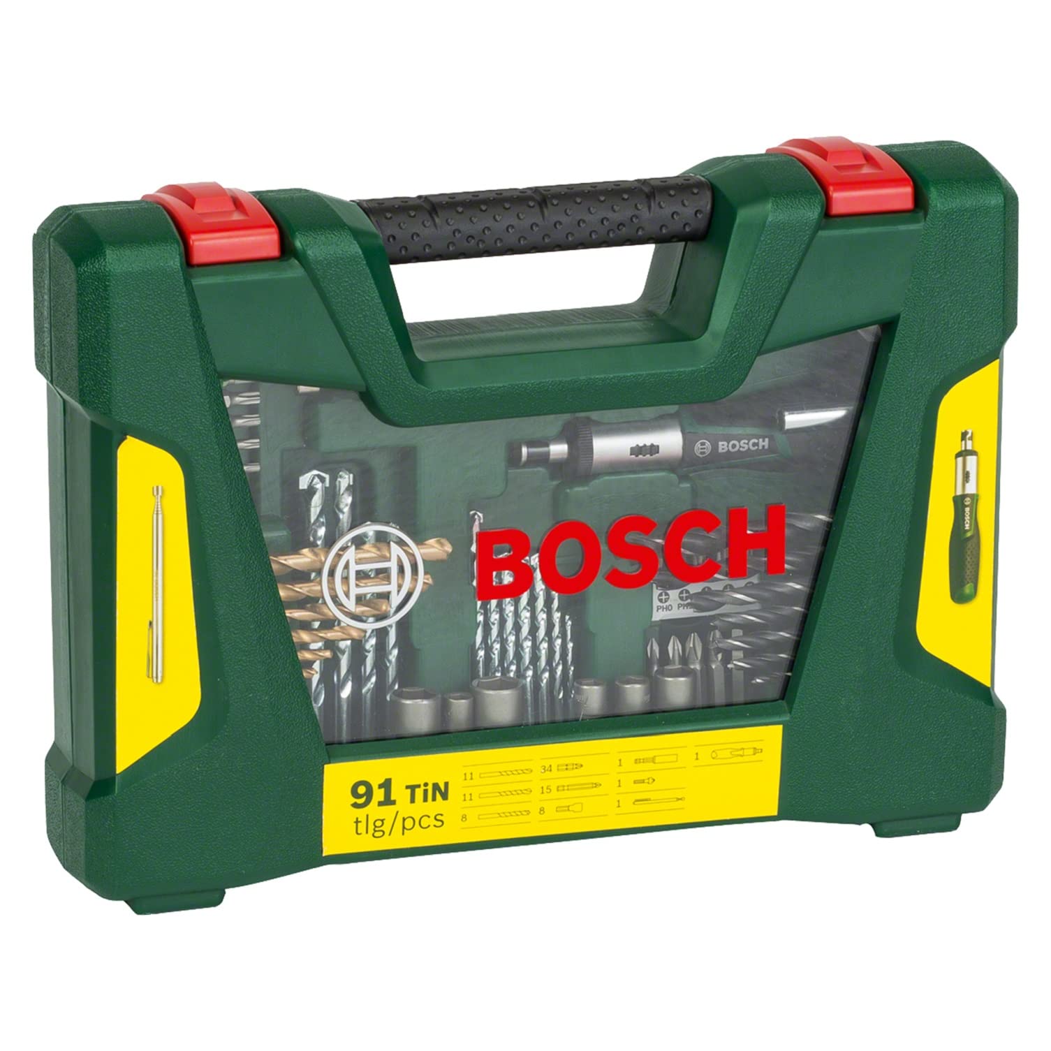 bosch-v-line-91-tlg-titanium-bohrer-und-bit-set-f-r-holz-stein-und-metall-inkl-r image 2