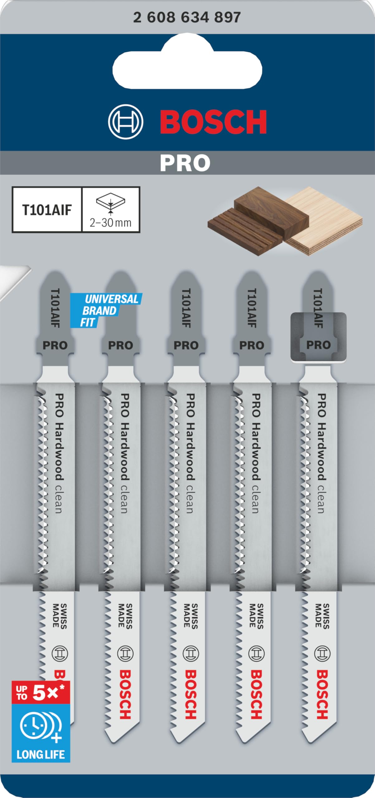 bosch-5er-pack-pro-hardwood-clean-t-101-aif-stichs-gebl-tter-100-mm-f-r-hartholz image 2