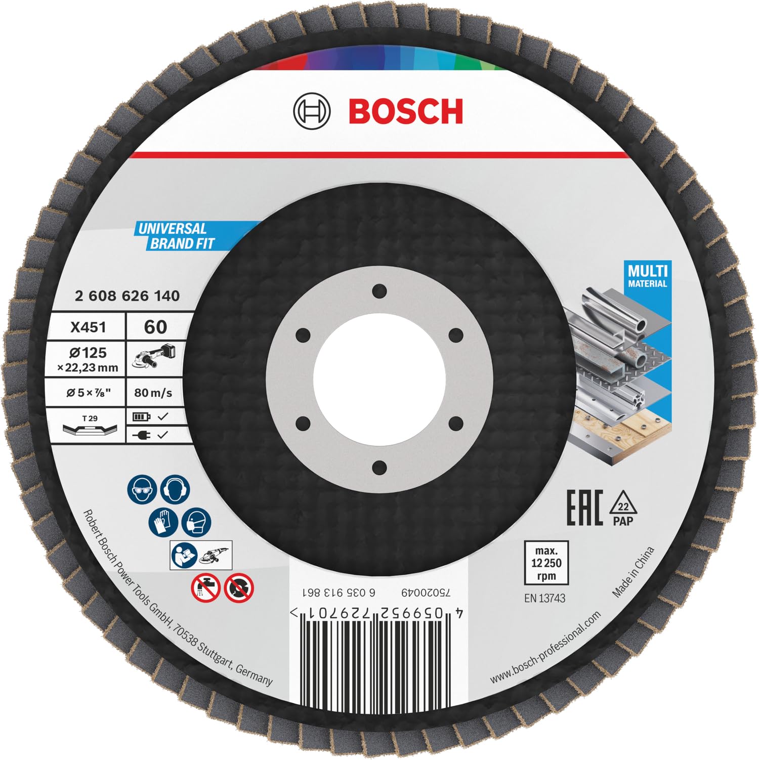 bosch-professional-x451-f-cherschleifscheiben-set-15-st-ck-k40-k60-125-x-22-23-m image 7