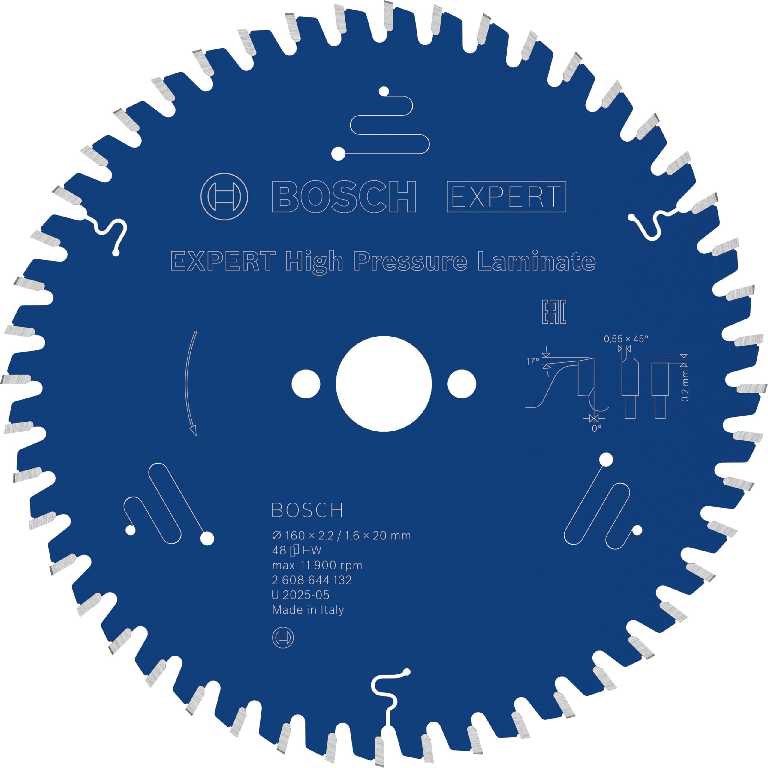 bosch-expert-high-pressure-laminate-kreiss-geblatt-160-x-20-mm-z48-microteq-extr image 1