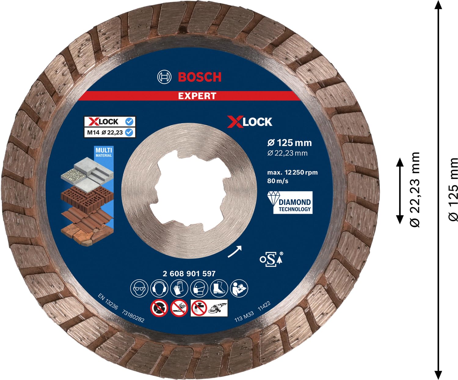 bosch-accessories-expert-multimaterial-x-lock-diamanttrennscheibe-125-mm-turbo-f image 3