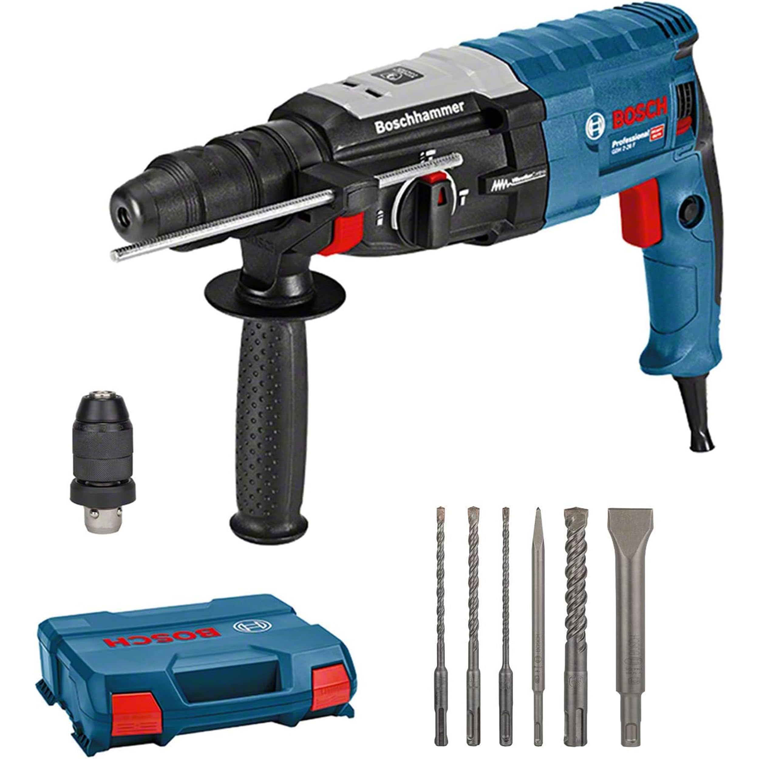 bosch-professional-gbh-2-28-f-bohrhammer-880-w-sds-plus-3-2-j-inkl-6tlg-bohr-mei image 1