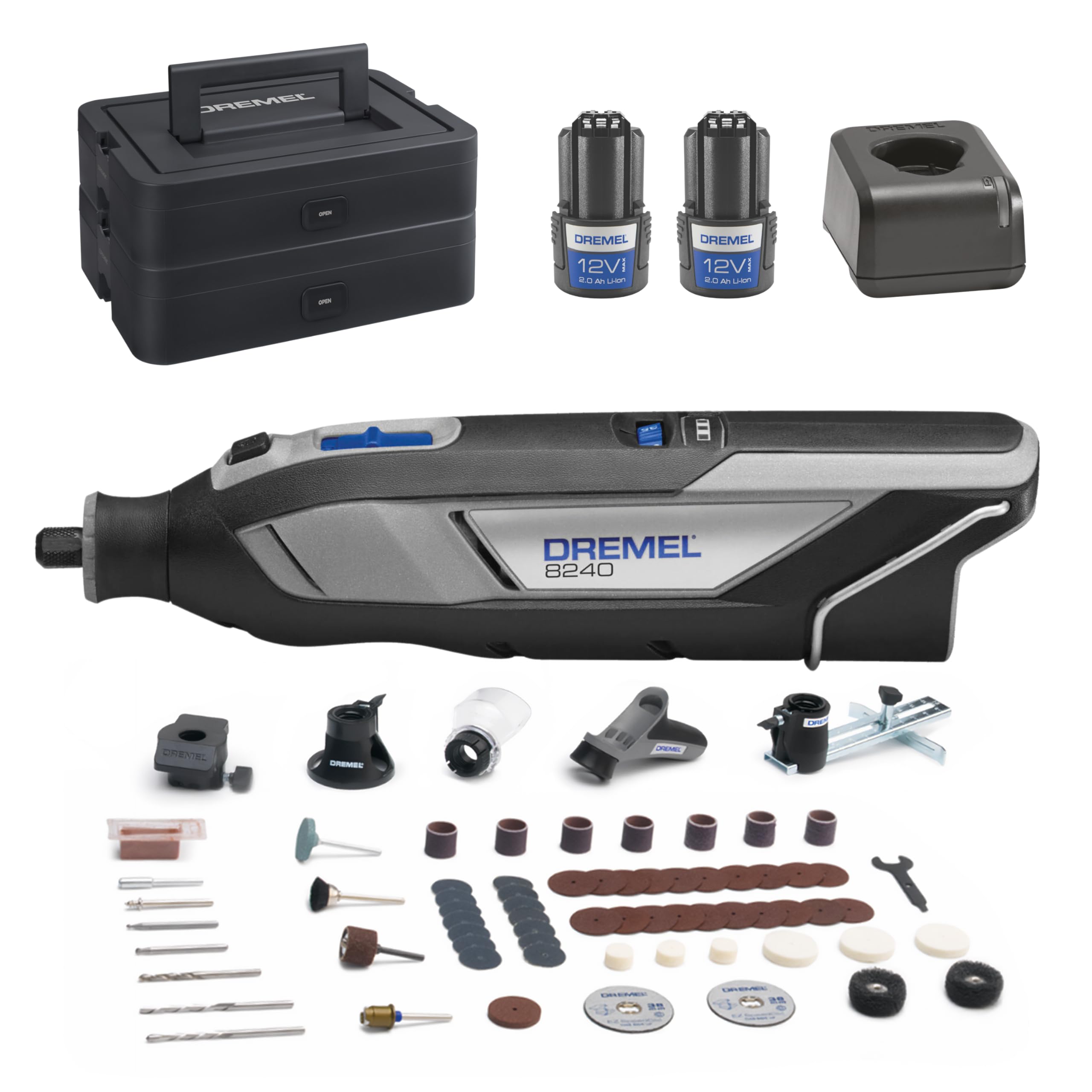dremel-8240-akku-multitool-12v-2-0ah-set-mit-2-akkus-5-aufs-tzen-und-65-zubeh-rt image 1
