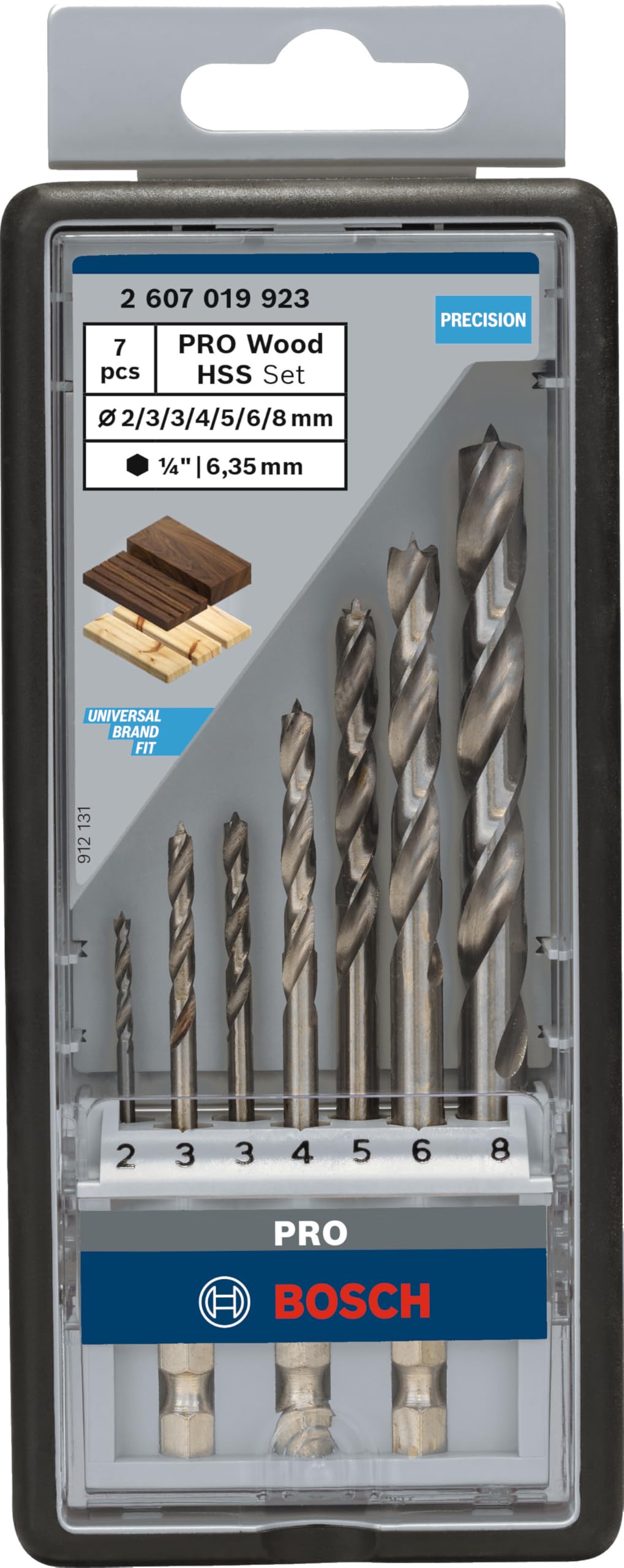 bosch-robust-line-hss-holzbohrersatz-7-teilig-sechskantschaft-2-8-mm-holzspiralb image 2