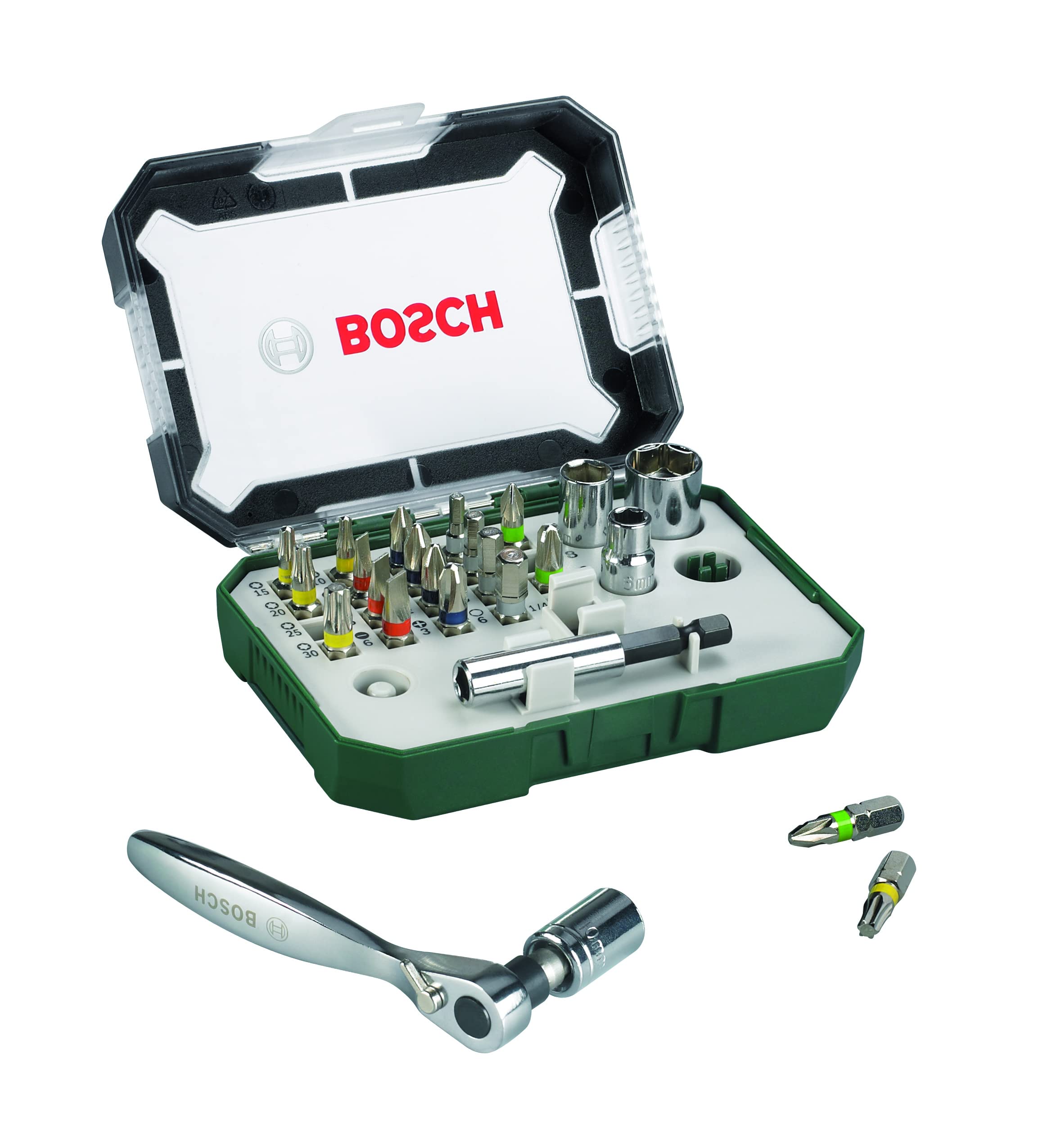 bosch-26-teiliges-schrauberbit-und-ratschen-set-extra-harte-qualit-t-1-4-sechska image 1