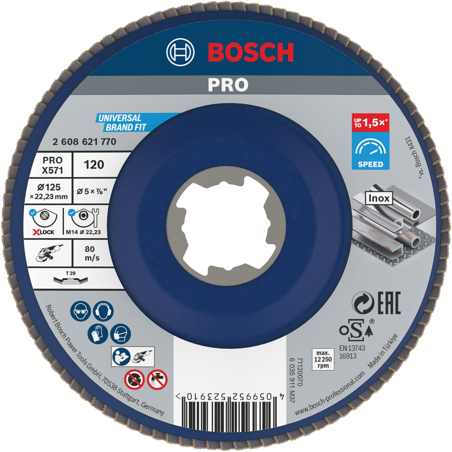 bosch-professional-f-cherschleifscheibe-x571-best-for-metal-x-lock-125-mm-p-120- image 1